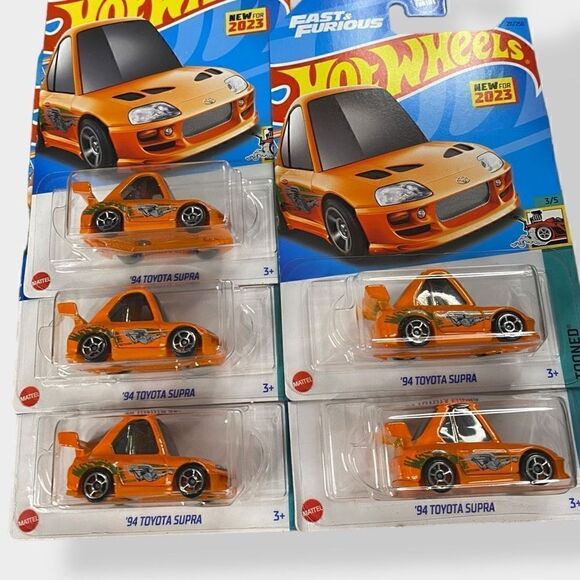 2023 Hot Wheels Tooned '94 Toyota Supra Fast & Furious New in Package Lot of 5 - Picture 4 of 6